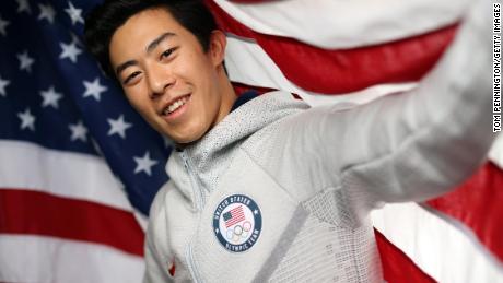 Nathan Chen posiert für ein Porträt während eines Olympia-Shootings für das Team USA am 12. September 2021. 