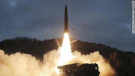 Nordkorea testet am 27. Januar eine Rakete auf einem von staatlichen Medien veröffentlichten Foto.