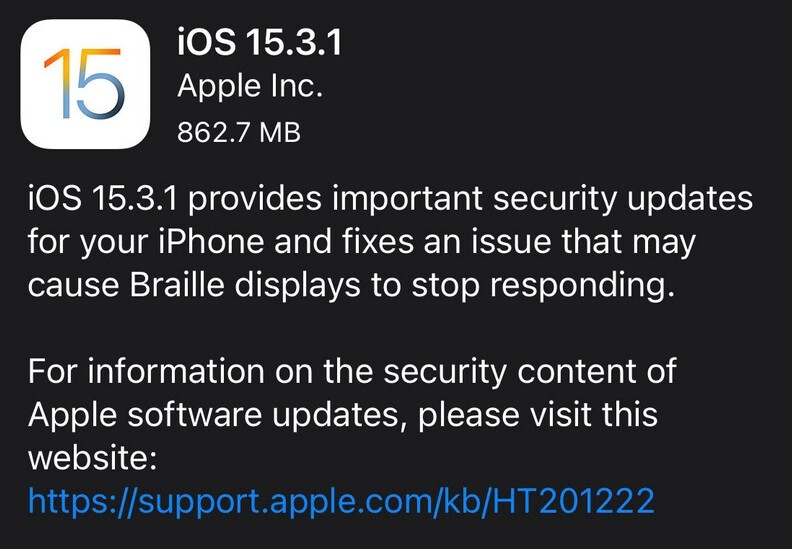 Apple hat eine dringende Sicherheitskorrektur in iOS 15.3.1 – Apple möchte, dass Sie iOS 15.3.1 installieren, um einen schwerwiegenden Safari-Exploit zu patchen