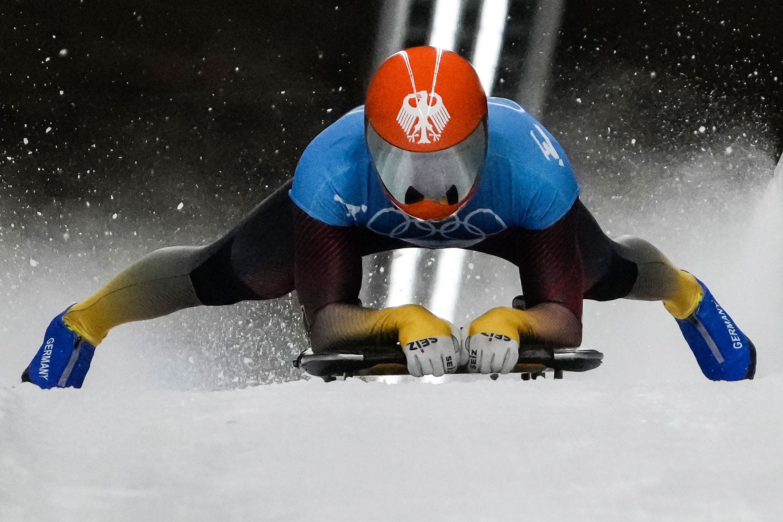 Christopher Grotheer aus Deutschland nimmt an den Olympischen Winterspielen 2022 im Skeleton teil.