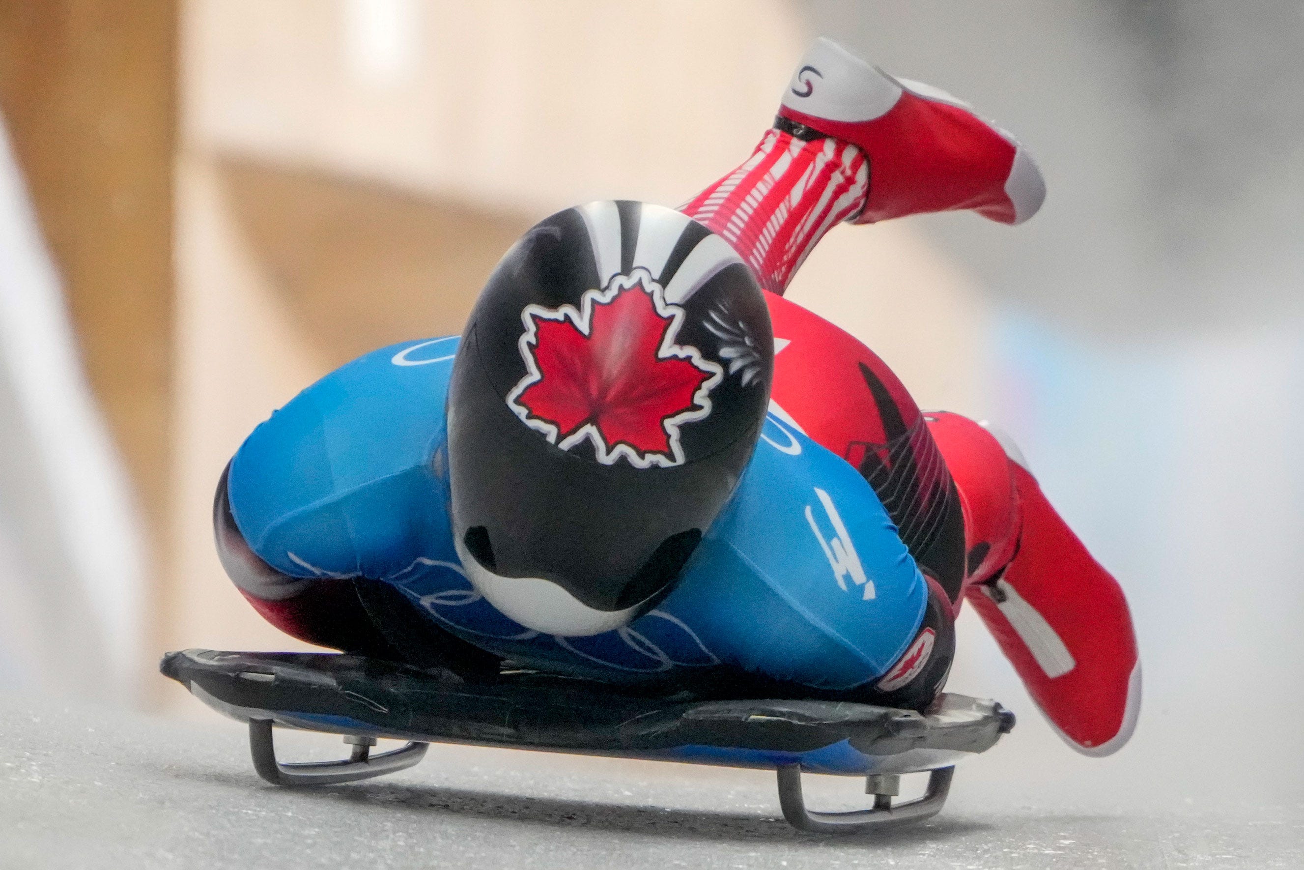 Jane Channel aus Kanada nimmt an den Olympischen Winterspielen 2022 im Skeleton teil.