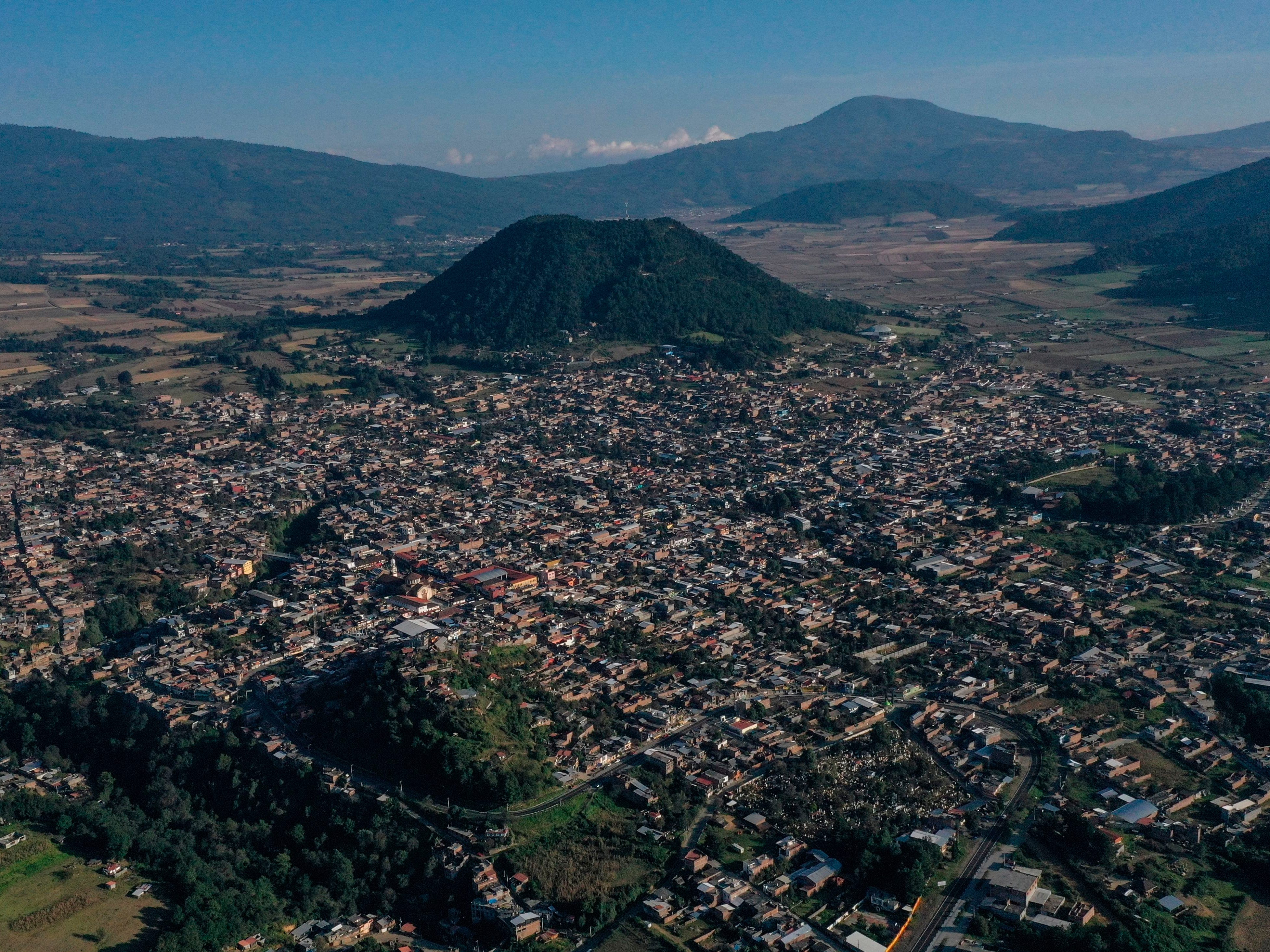 Luftaufnahme von Cheran, Bundesstaat Michoacan, Mexiko, am 10. Dezember 2019.