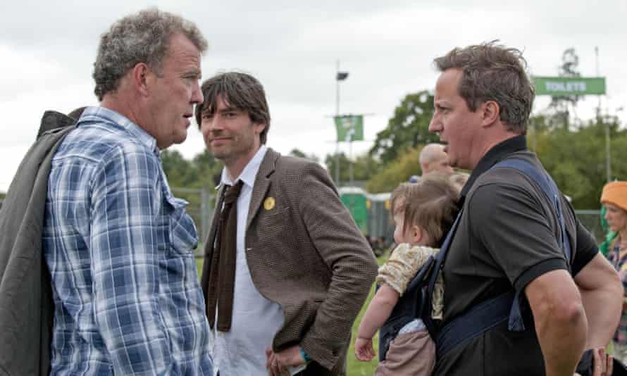 Jeremy Clarkson, Alex James und David Cameron bei Alex James Presents Harvest