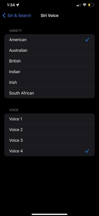 Bis Sie iOS 15.4 Beta oder iOS 15.4 auf Ihrem Telefon geladen haben, hat Siri vier amerikanische Sprachoptionen zur Auswahl – Siris neue Stimme in iOS 15.4 ist nicht explizit männlich oder weiblich