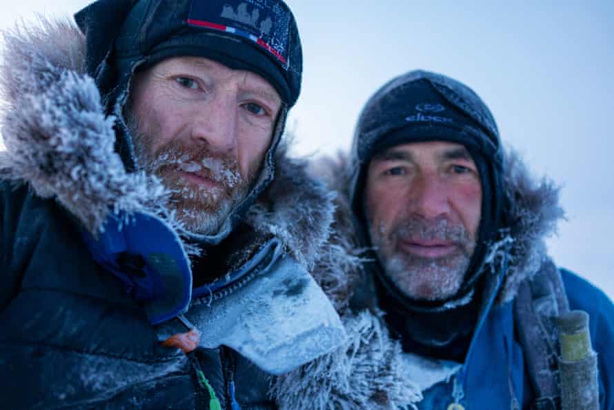 Börge Ousland und Mike Horn in Polarausrüstung