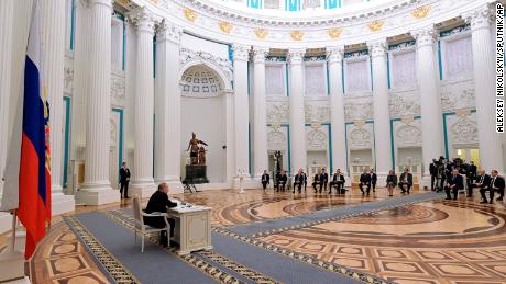 Der russische Präsident Wladimir Putin leitet am Montag eine Sitzung des Sicherheitsrates.