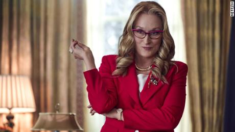 Meryl Streep spielt die Präsidentin Janie Orlean in „Don’t Look Up“.