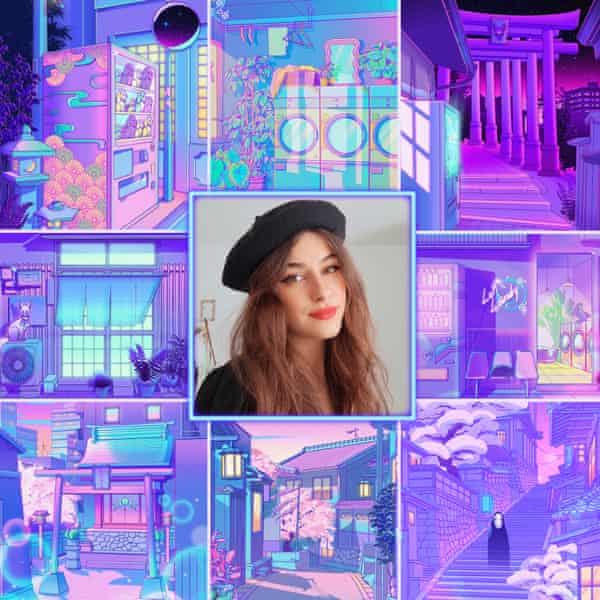 Die Künstlerin Elora Pautrat nutzte die sozialen Medien, um Shein zu rufen, nachdem sie eine ihrer lila Stadtansichten auf einem Mauspad verwendet hatte.