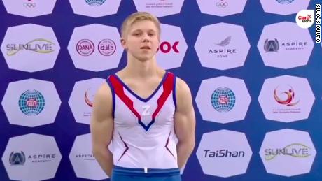 Russischer Turner Ivan Kuliak wegen „schockierenden Verhaltens“ kritisiert  nach dem Tragen von 'Z'  neben dem ukrainischen Athleten 