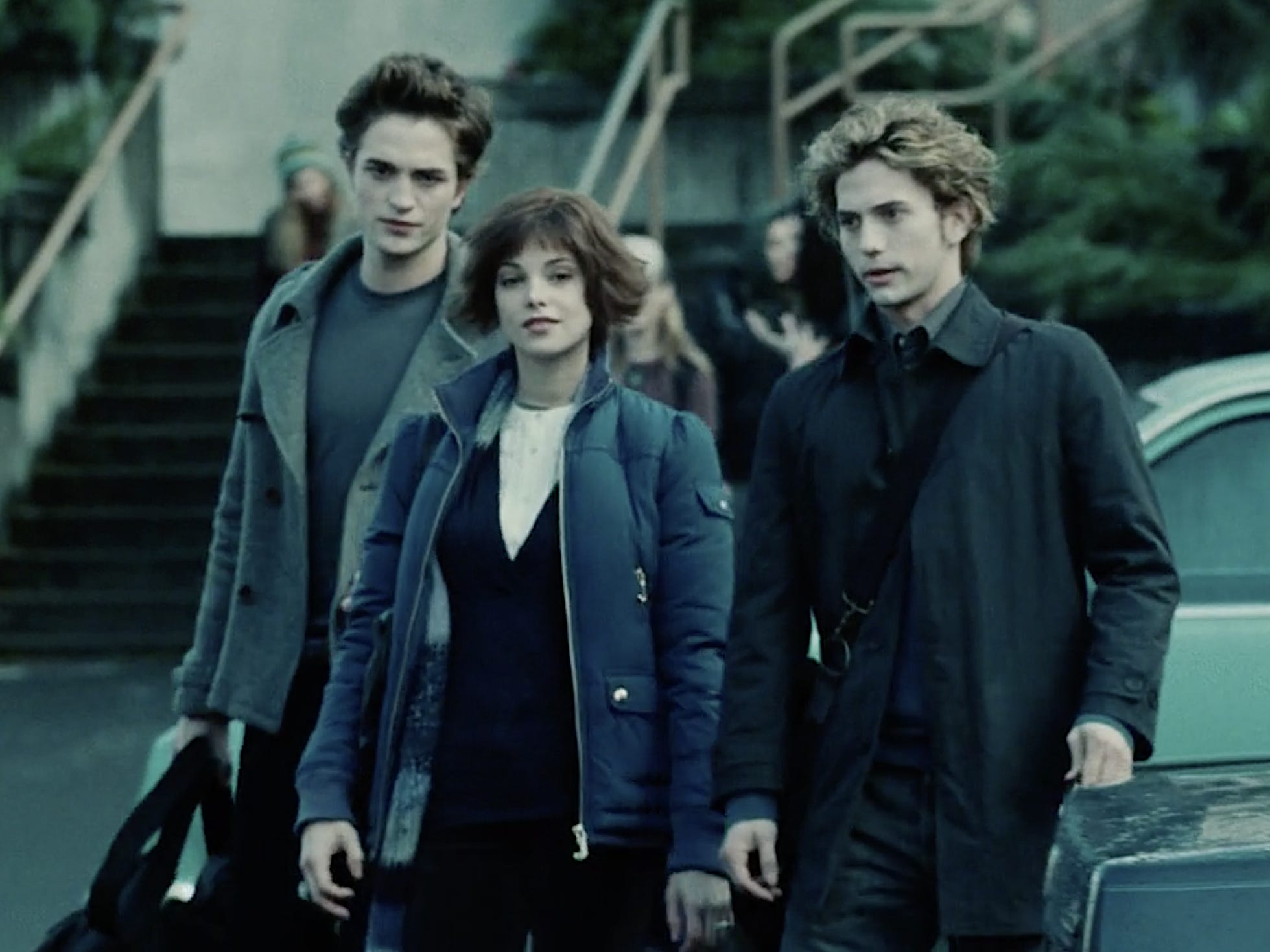 Robert Pattinson, Ashley Greene und Jackson Rathbone in „Twilight“.