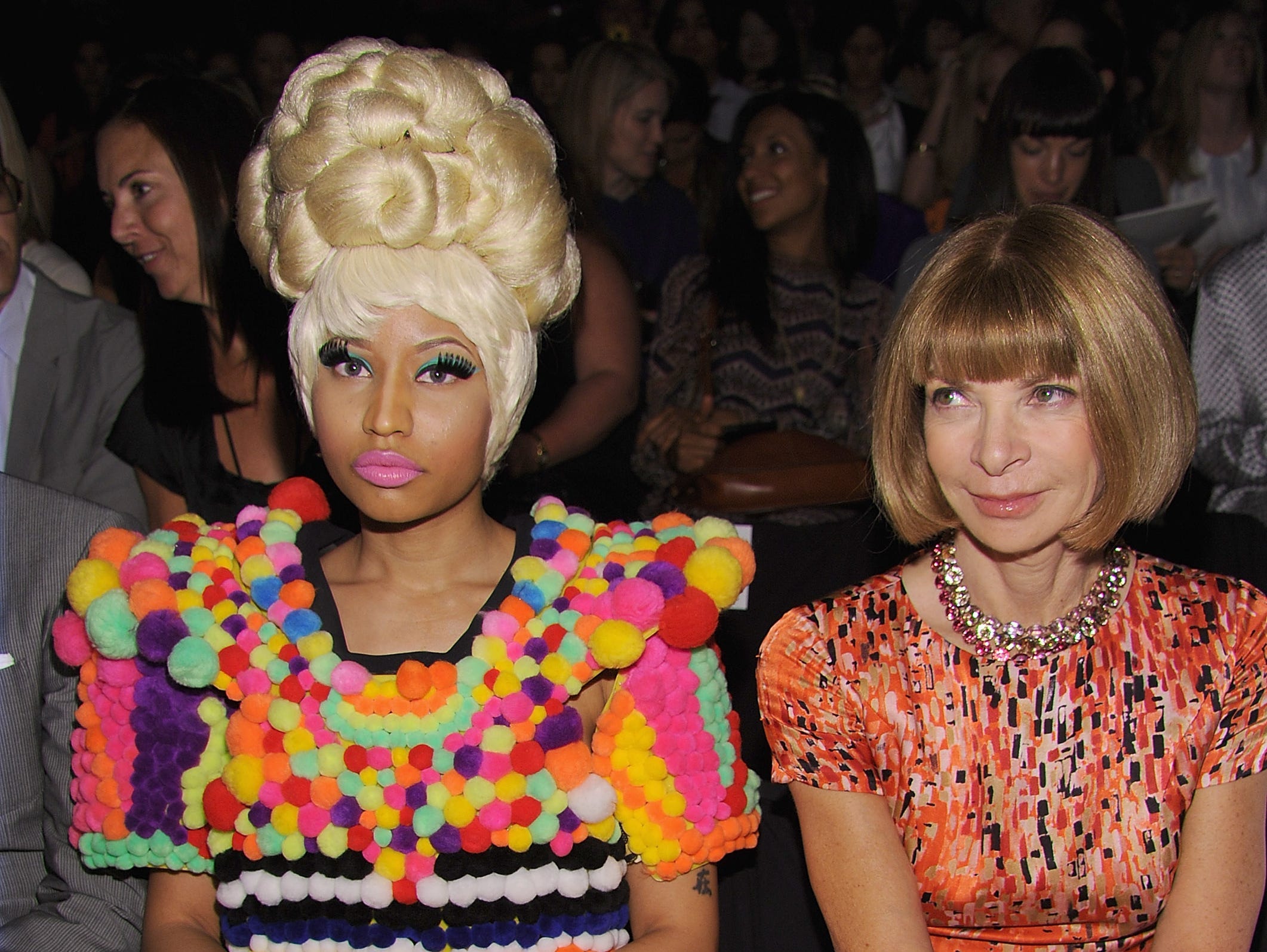 Nicki Minaj und Anna Wintour Seite an Seite bei einer Modenschau im Jahr 2011.