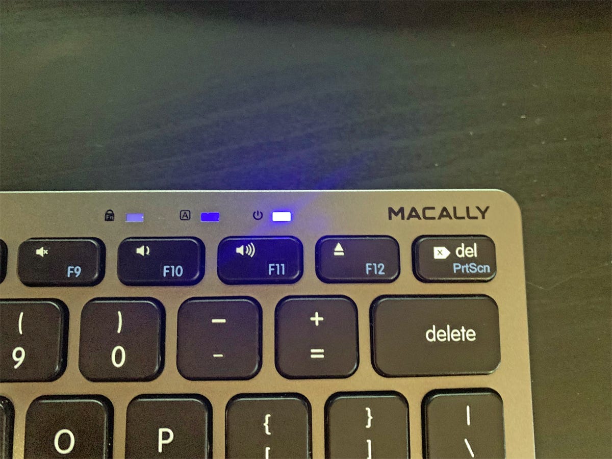 Die Tasten auf der Macally Small USB Wired Keyboard