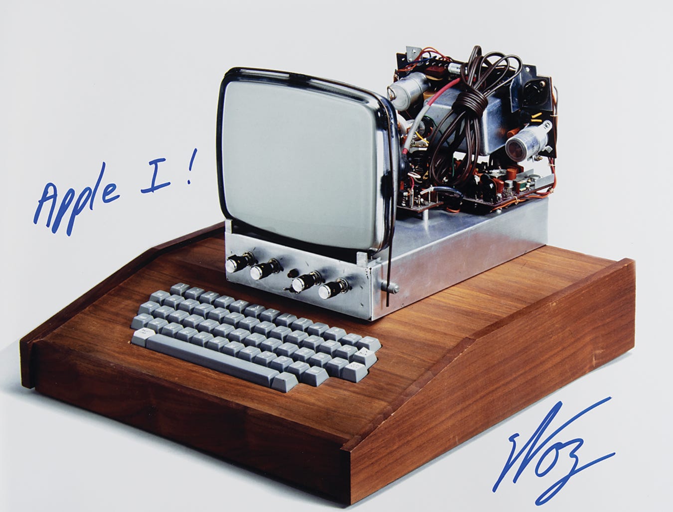 ein Bild von Apple, das ich von Apple-Mitbegründer Steve Wozniak signiert habe