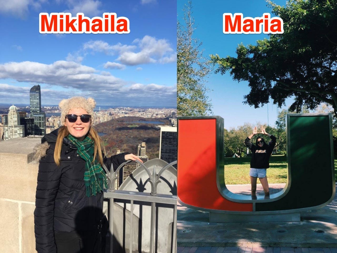 Mikhaila und Maria sind während ihrer Zeit im Ausland durch die USA gereist.