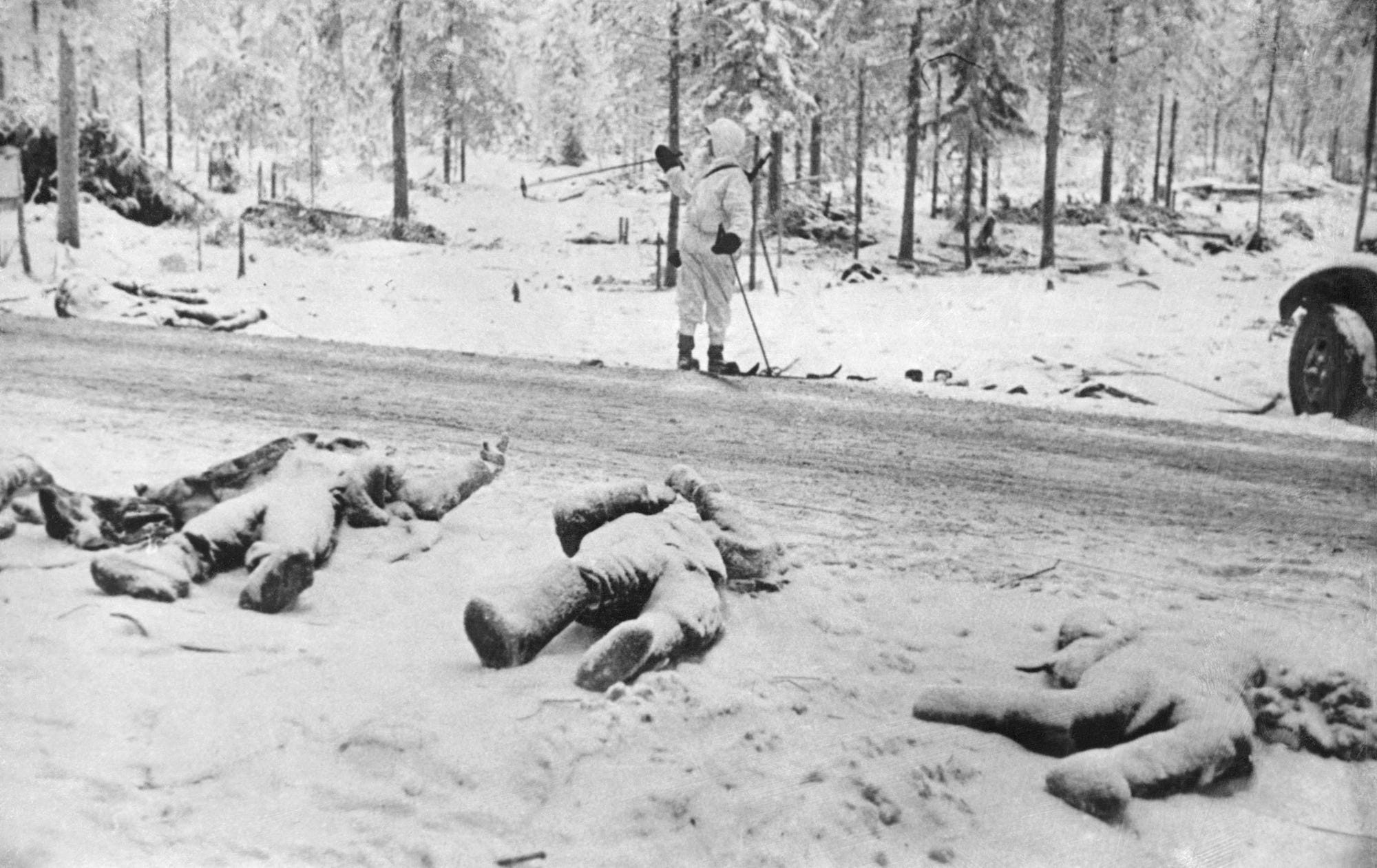 Sowjetische Soldaten Finnland Winterkrieg