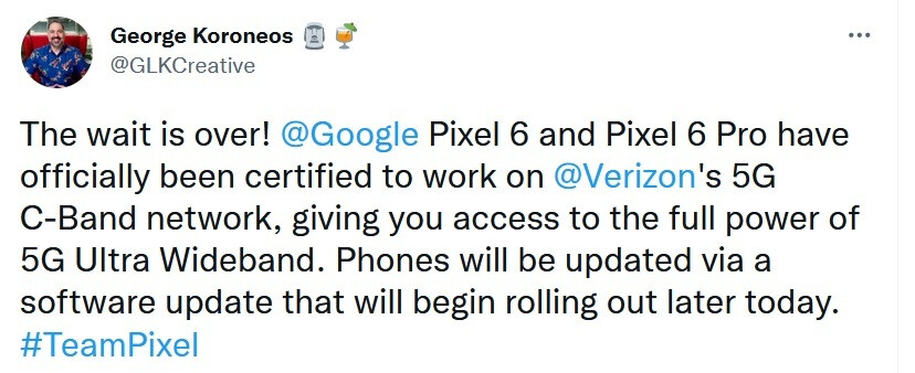 Verizon begeistert Nutzer von Pixel 6 und Pixel 6 Pro mit dem heutigen Update – die Pixel 6-Serie erhält im März Feature Drop, Fehlerbehebungen und Unterstützung für das C-Band 5G von Verizon