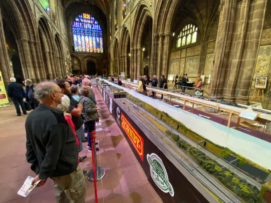 Waterman maßgefertigtes Modell der Hauptstrecke an der Westküste in der Kathedrale von Chester