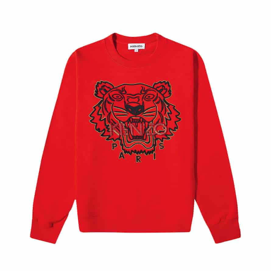Rotes Tiger-Sweatshirt