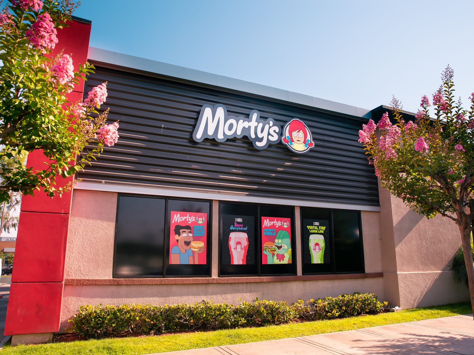 Wendy's startete ein Rick and Morty Popup-Restaurant mit Außenfassade