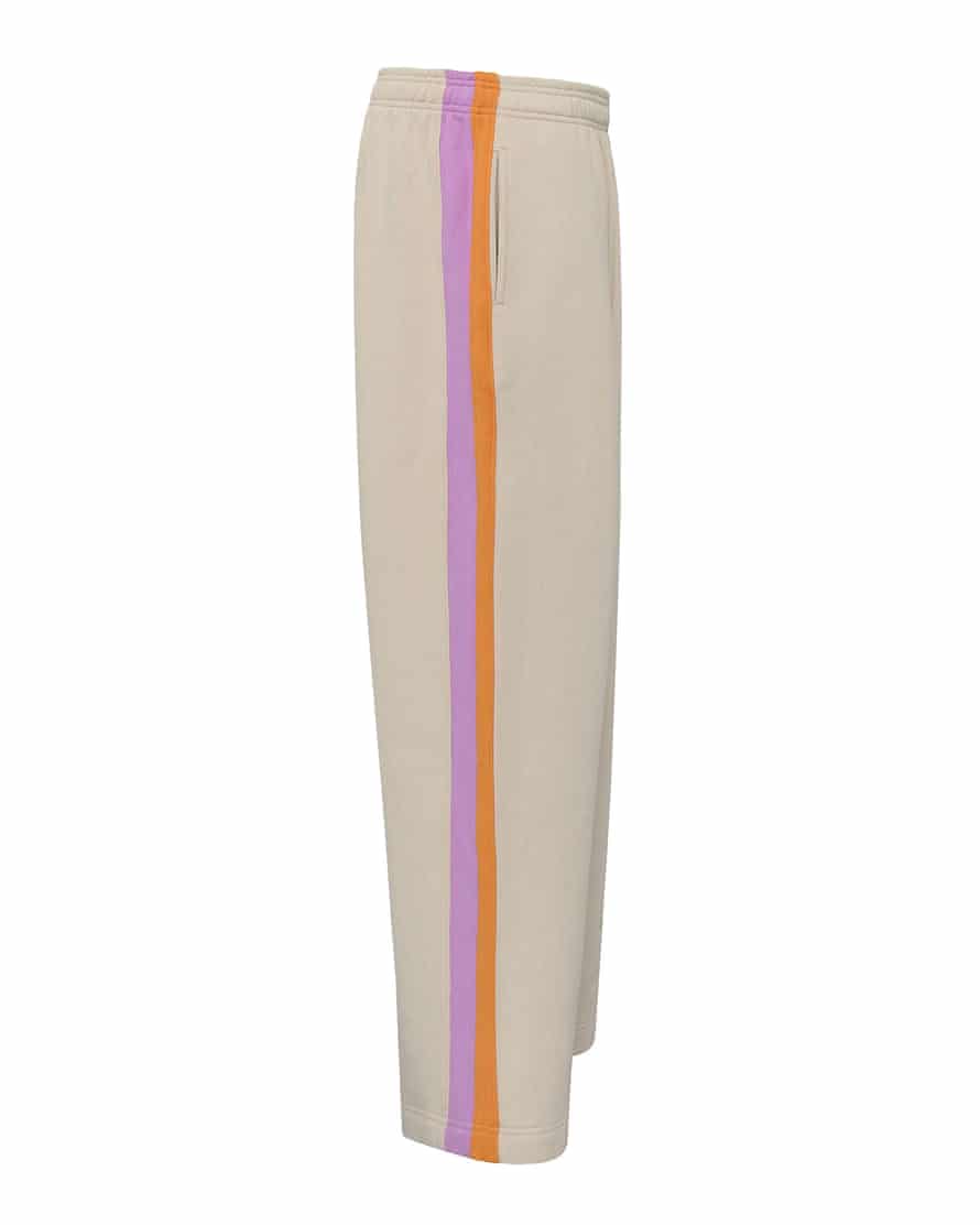 French Connection Hose mit weitem Bein und Seitenstreifen in Pink und Orange aus dem John Lewis Modetrend Frühjahr/Sommer 2022