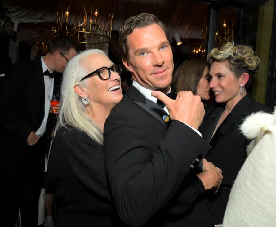 Jane Campion und Benedict Cumberbatch bei der Netflix-Afterparty.