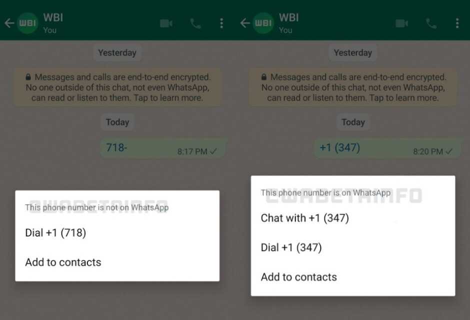 Das Beta-Update von WhatsApp für Android 2.22.8.11 enthält Verknüpfungen für Telefonnummern, die aus einer Chat-Blase angezapft wurden – WhatsApp begrenzt die Anzahl der Nachrichten, die Benutzer weiterleiten können, um die Verbreitung von Fehlinformationen zu verhindern