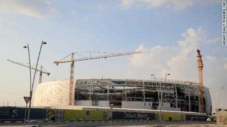 2019 finden Bauarbeiten am Al-Thumama-Stadion in Doha statt. 