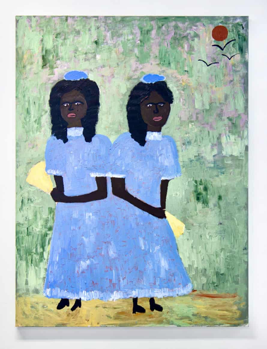 Cassi Namoda Untitled, Conjoined Twins, 2020 Öl und Acryl auf Baumwollpolyester 101,6 x 76,2 x 2,5 cm