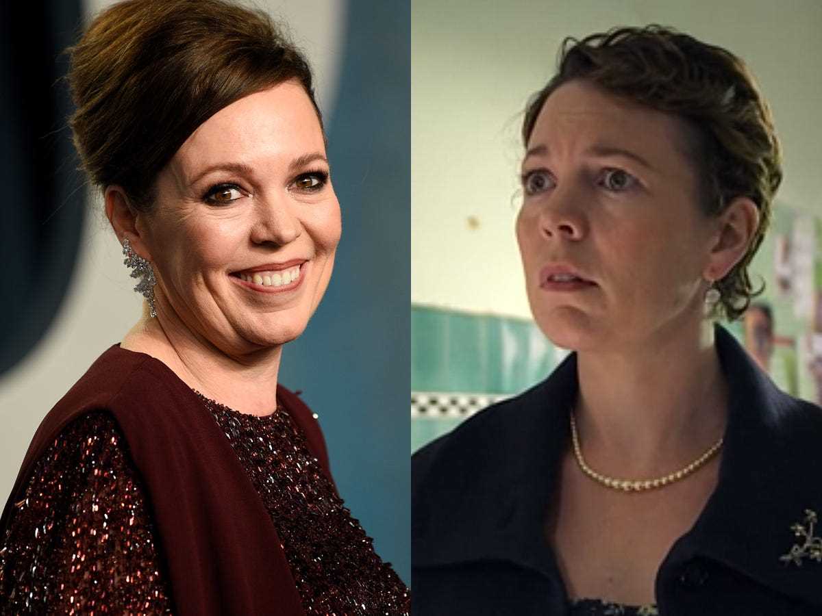 Links: Olivia Colman im Jahr 2022. Rechts: Colman in einer Folge von „Doctor Who“.