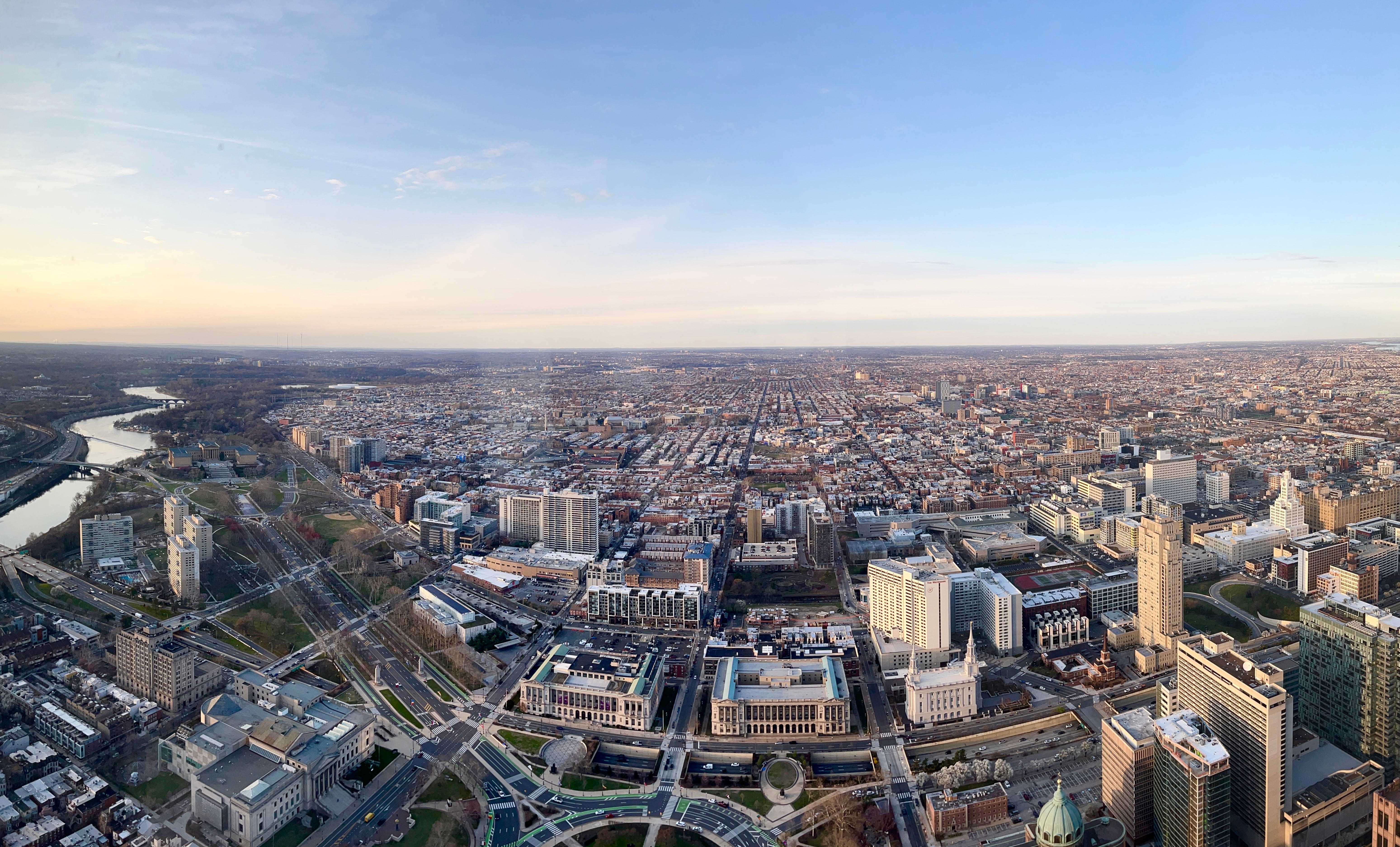 Ein Luftbild von Philadelphia