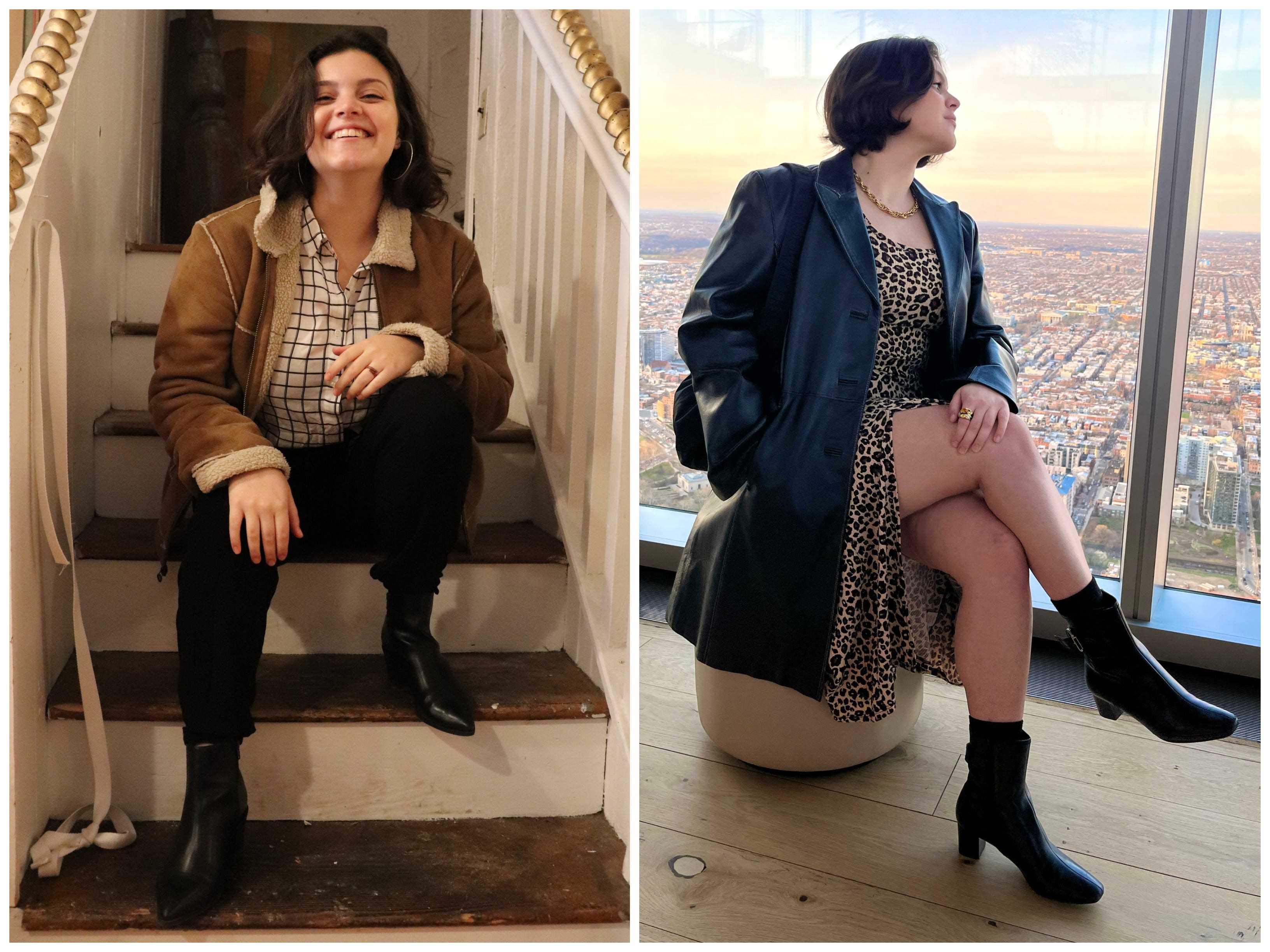 Autorin Gabi Stevenson in zwei verschiedenen Outfits in Philadelphia