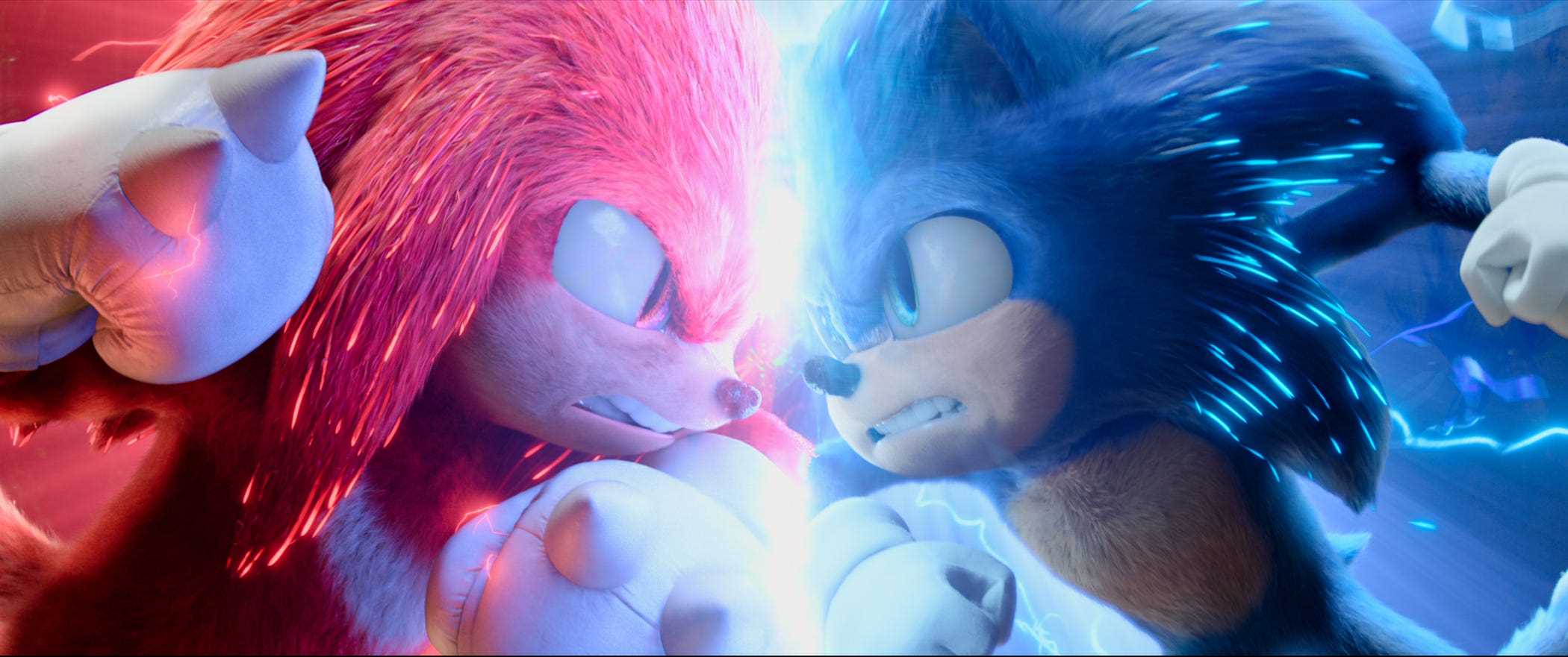 Sonic The Hedgehog tritt in „Sonic Hedgehog the Movie 2“ gegen Knuckles the Echidna an.