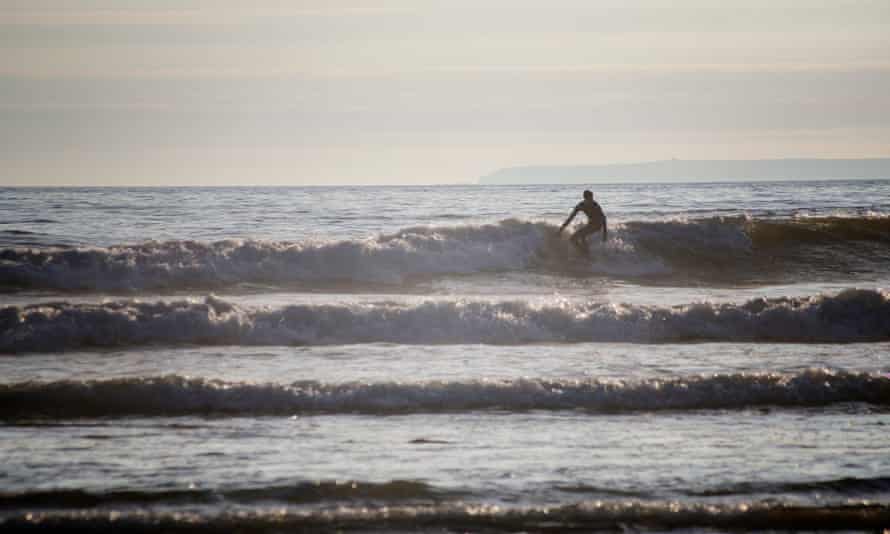 Surfer in Croyde Bay
