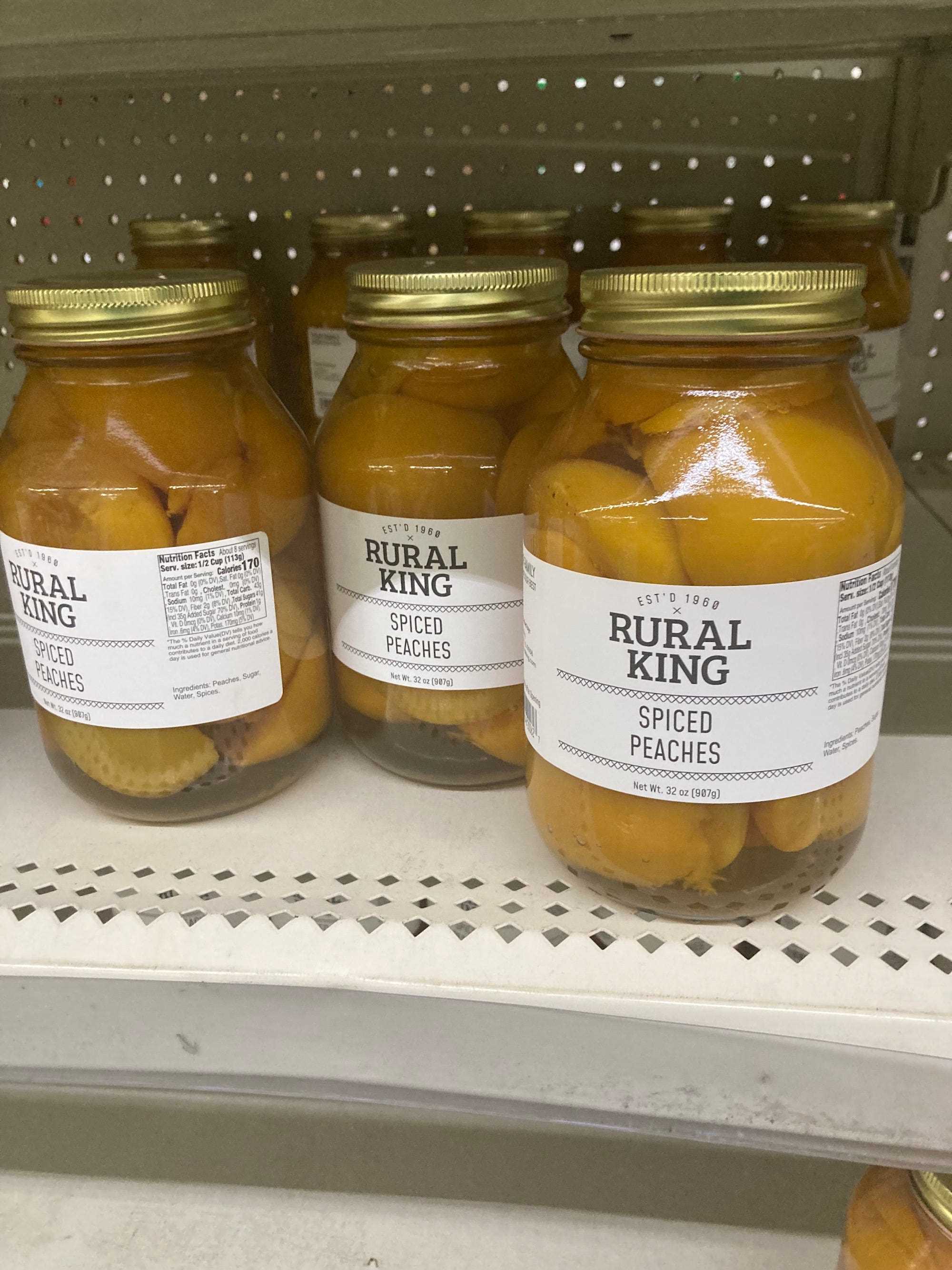Rural King gewürzte Pfirsichgläser
