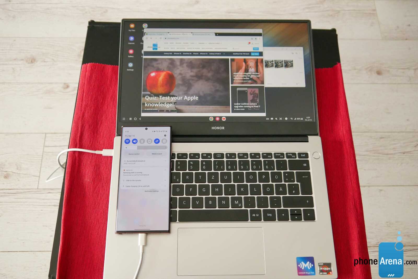 DeX läuft auf einem Laptop über USB-C-Kabel – Link zu Windows vs. Samsung DeX: Was ist der Unterschied, welches ist zu verwenden?