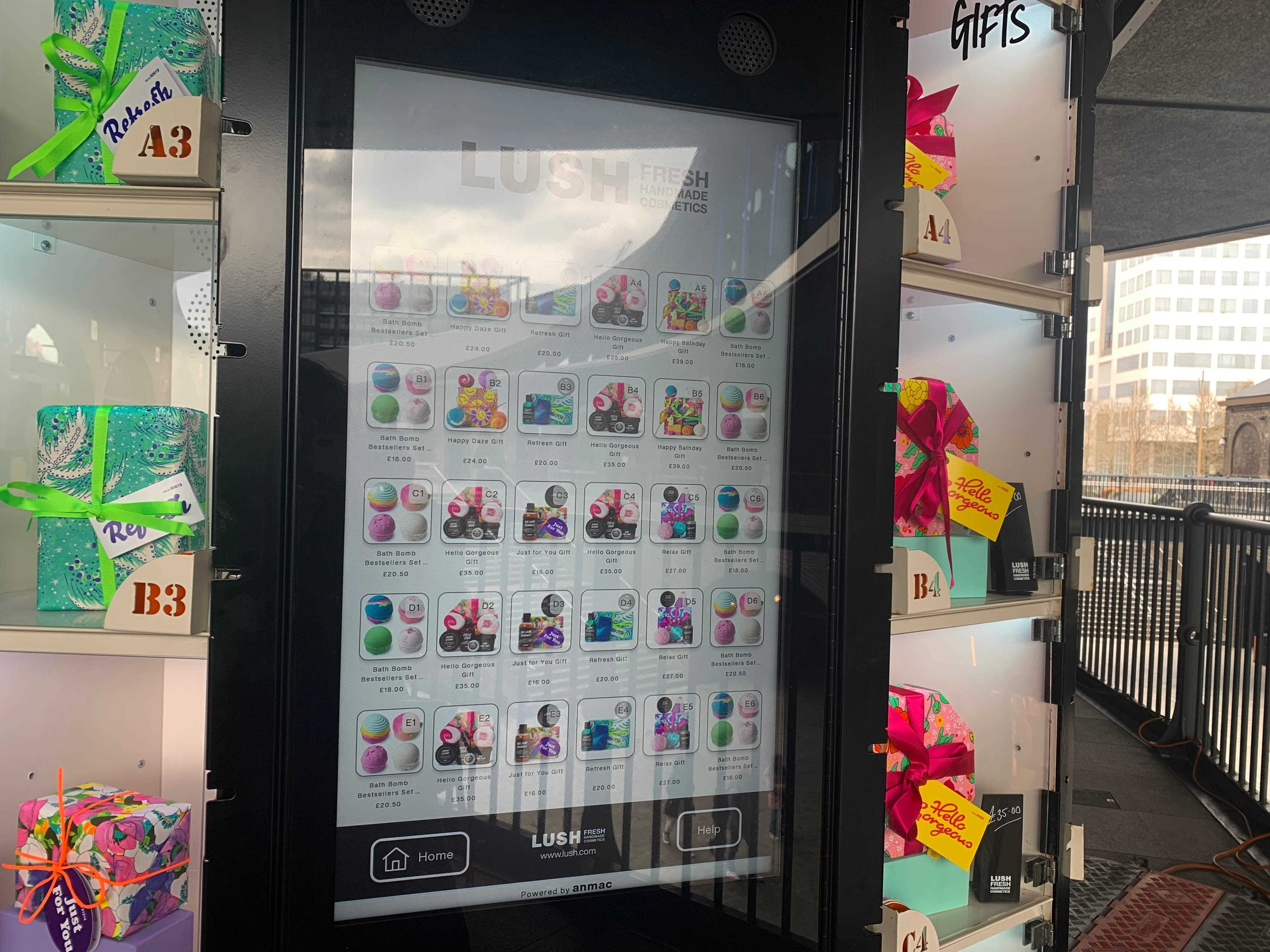Der Lush-Automat in London.
