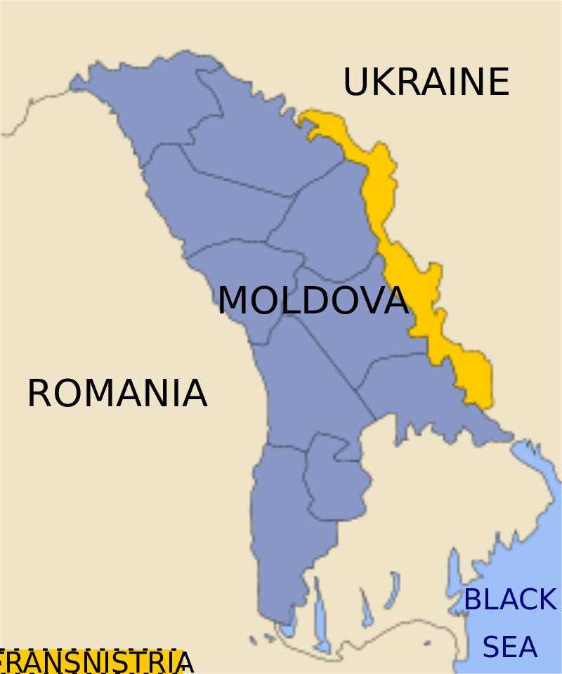 Eine Karte von Transnistrien