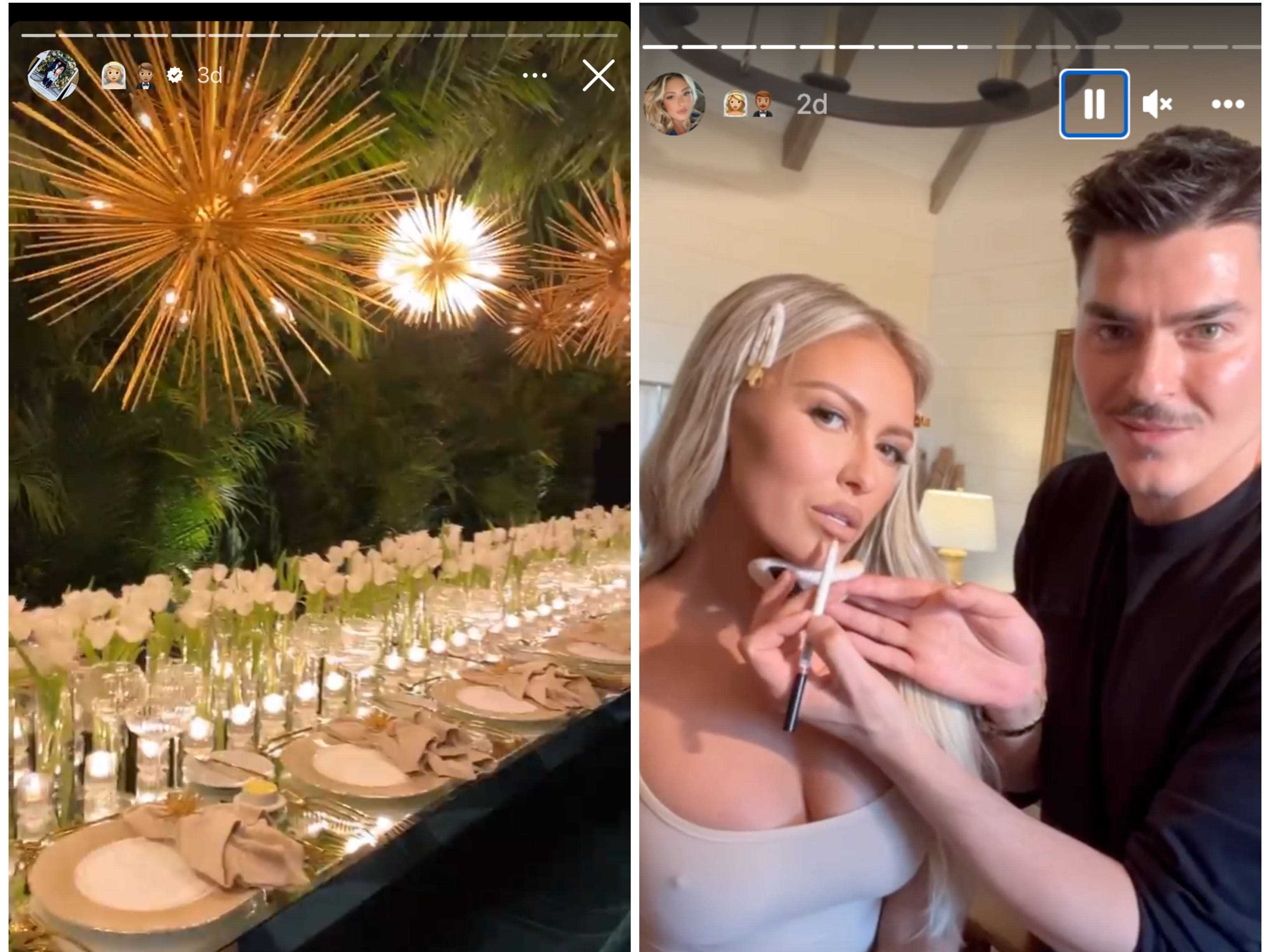 Paulina Gretzky Instagram Stories Hochzeit