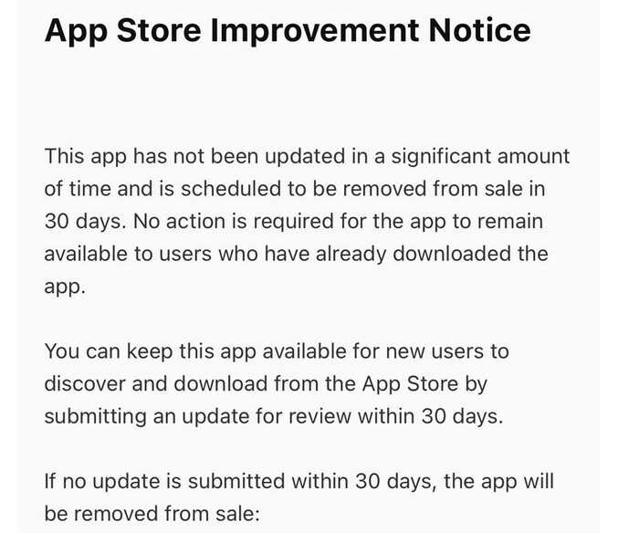 Apple warnt Entwickler, ihre Apps zu aktualisieren - Apple warnt Entwickler: Veraltete Apps werden aus dem App Store entfernt