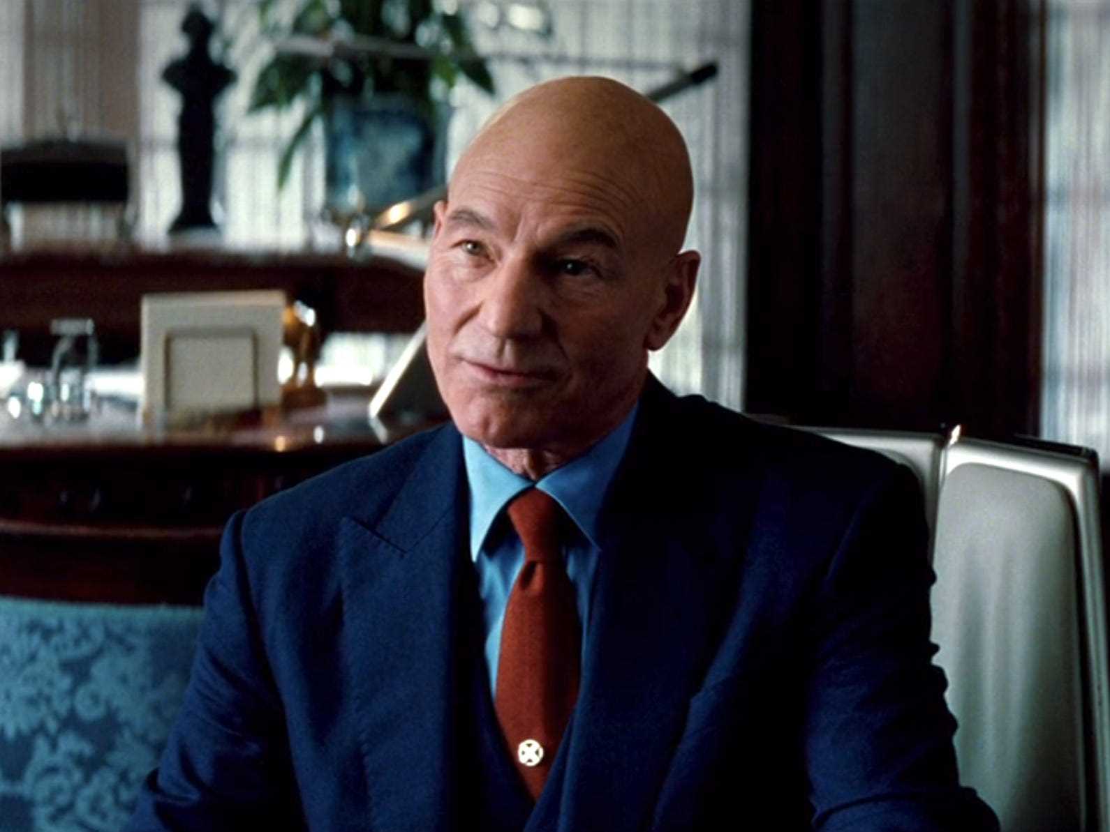 Patrick Stewart als Charles Xavier in „X-Men“.