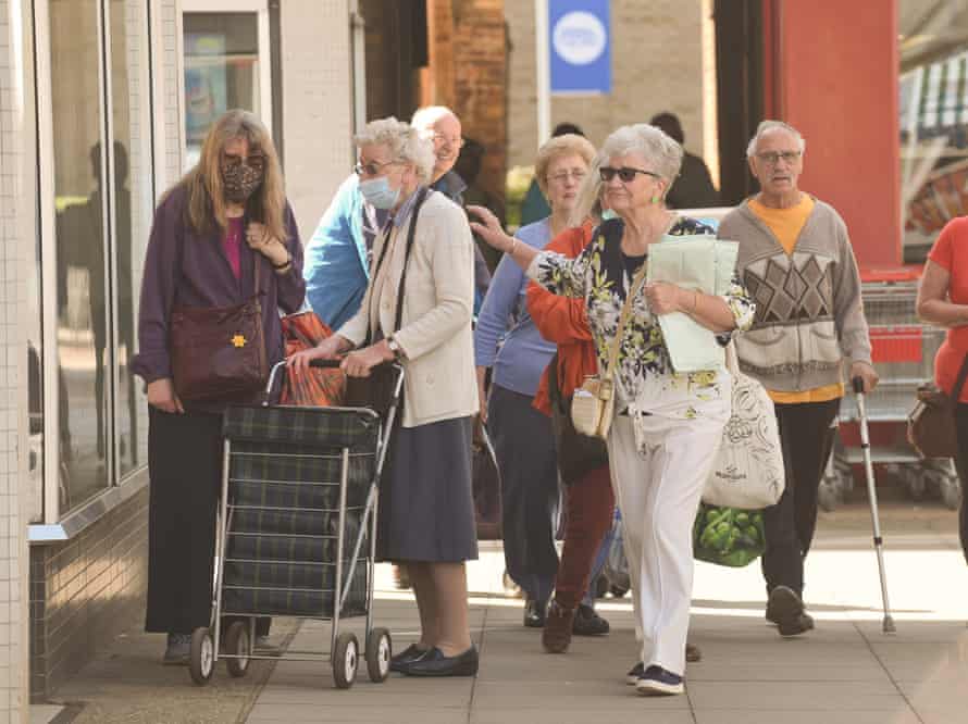 Downham-Markt in Norfolk.  Der South Ward der Stadt hat den höchsten Anteil an Menschen über 65 im ganzen Land.