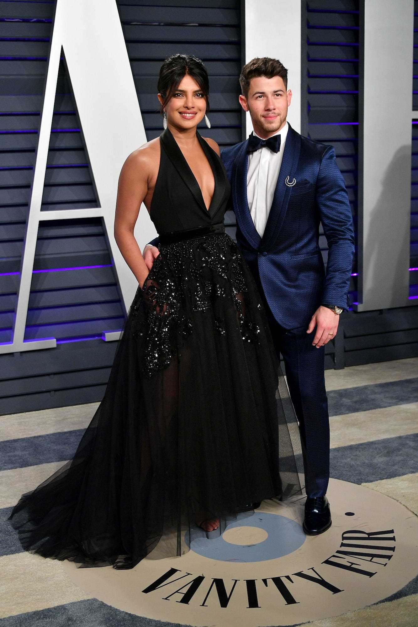 Priyanka Chopra Jonas und Nick Jonas bei der Vanity Fair Oscar Party am 24. Februar 2019.