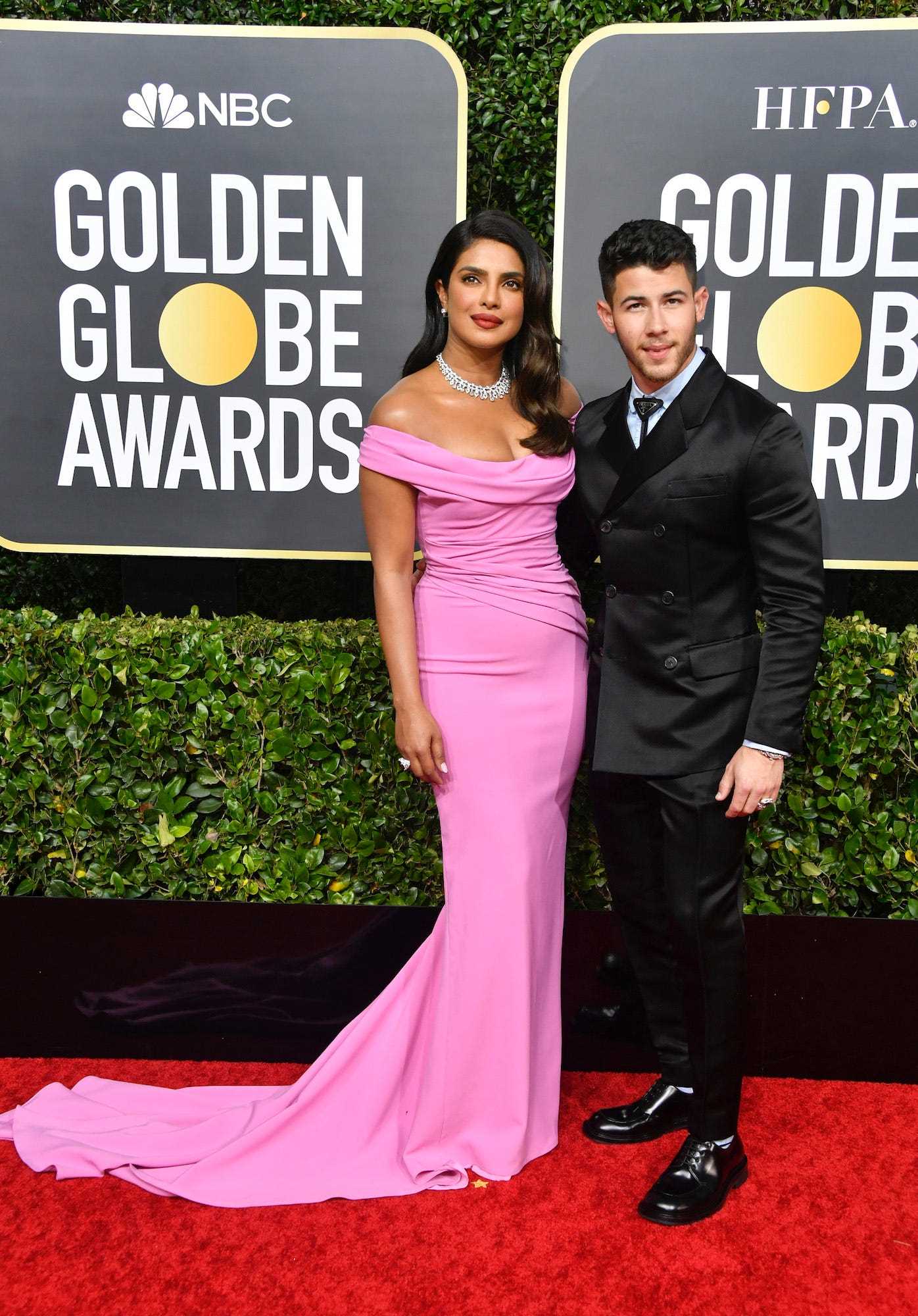 Priyanka Chopra Jonas und Nick Jonas bei den Golden Globes am 5. Januar 2020.