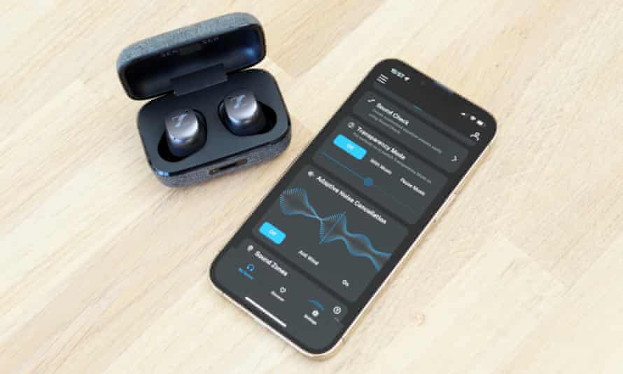 Die auf einem iPhone geöffnete Sennheiser Connect-App zeigt die Einstellungen für Geräuschunterdrückungsmodi
