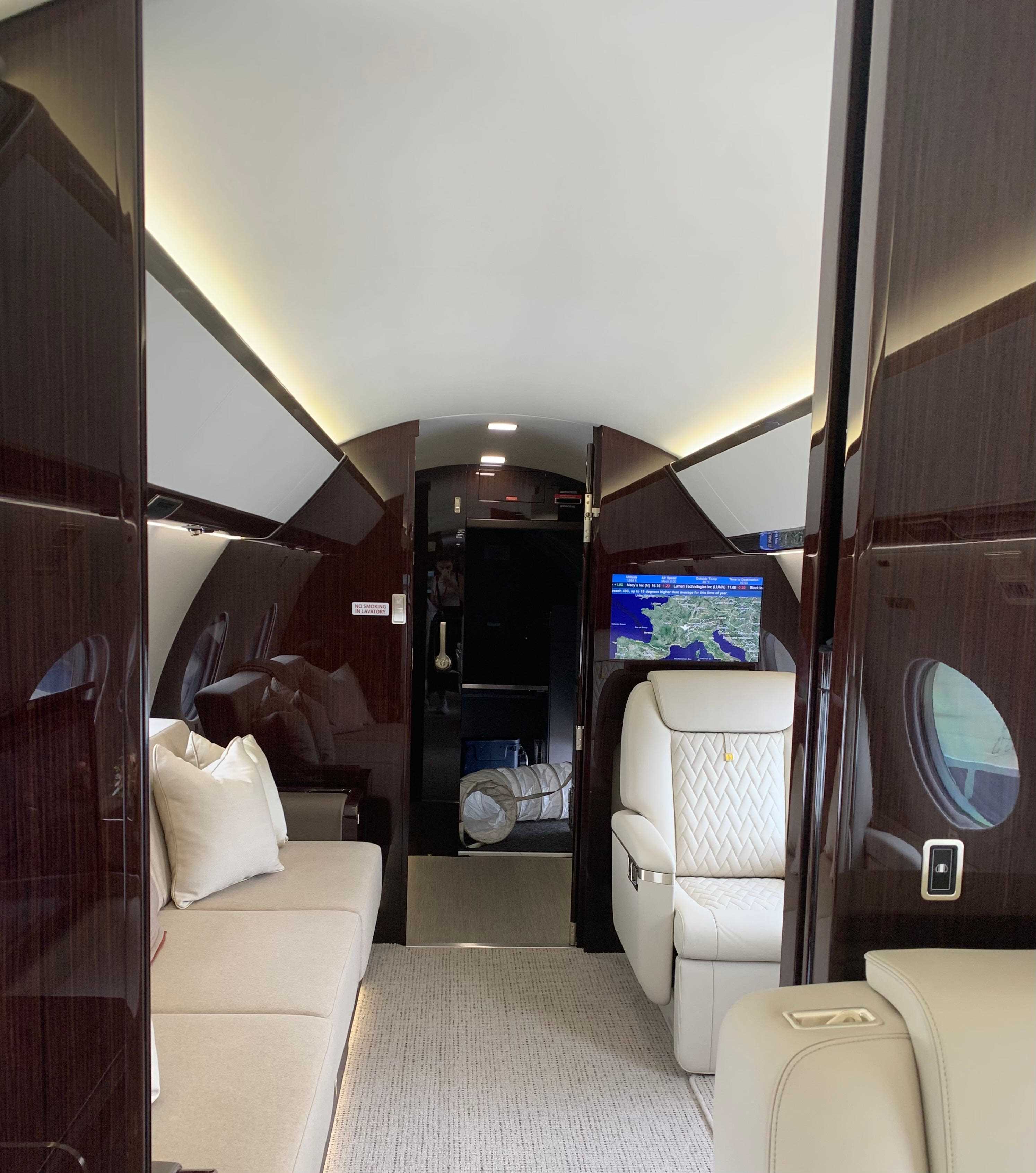 Im Inneren der Gulfstream G650ER.