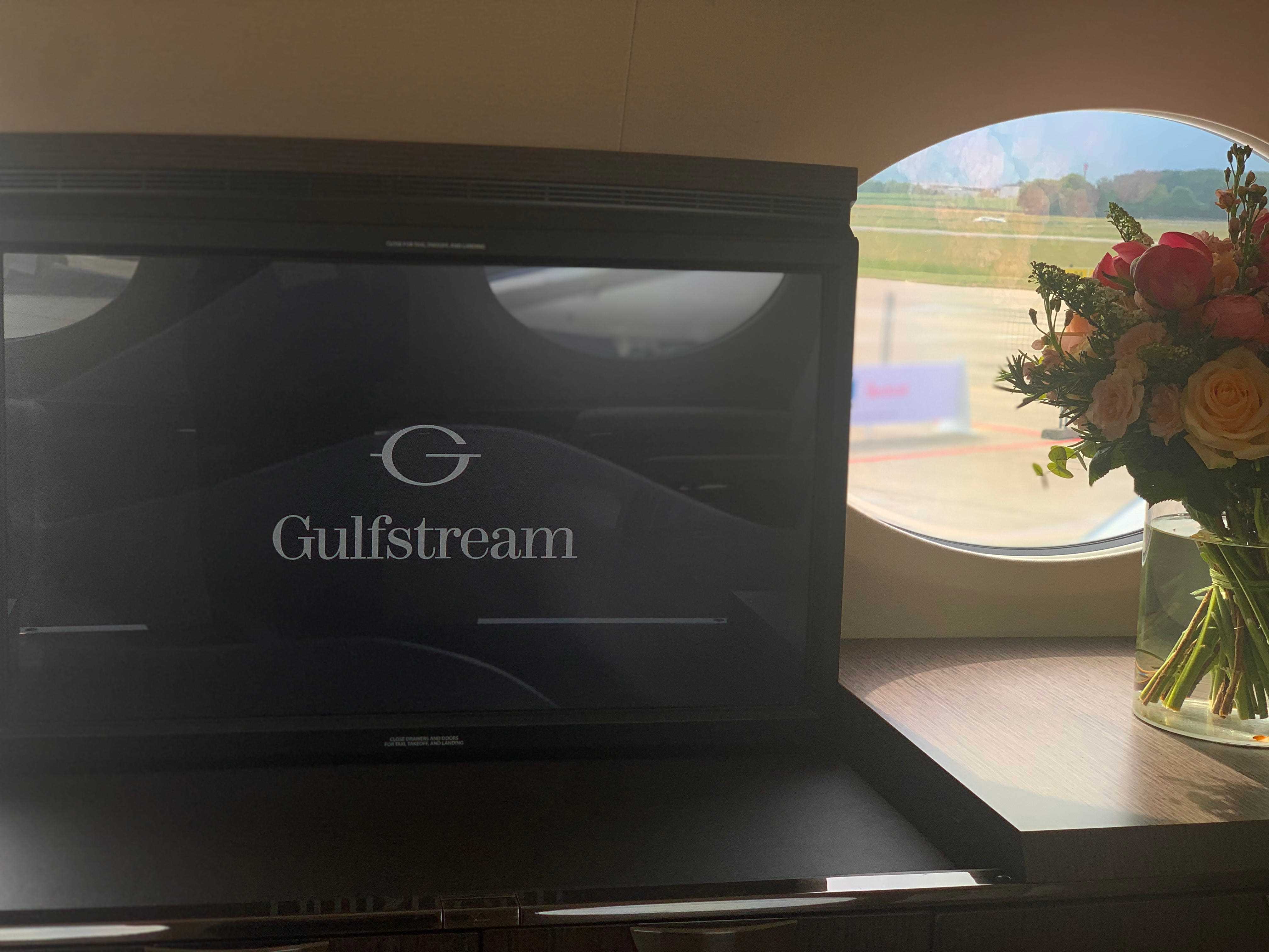 Der Fernseher der Gulfstream G700.