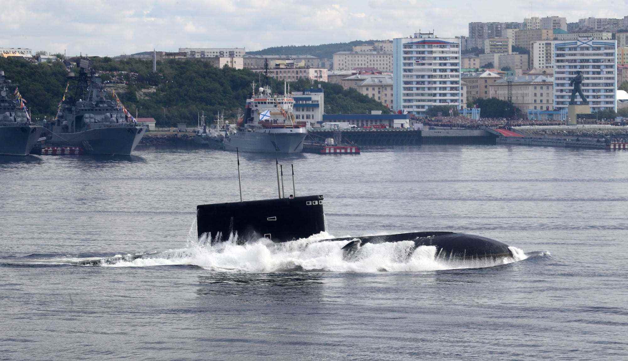 Russisches Marine-U-Boot der Kilo-Klasse Severomorsk Murmansk Kola