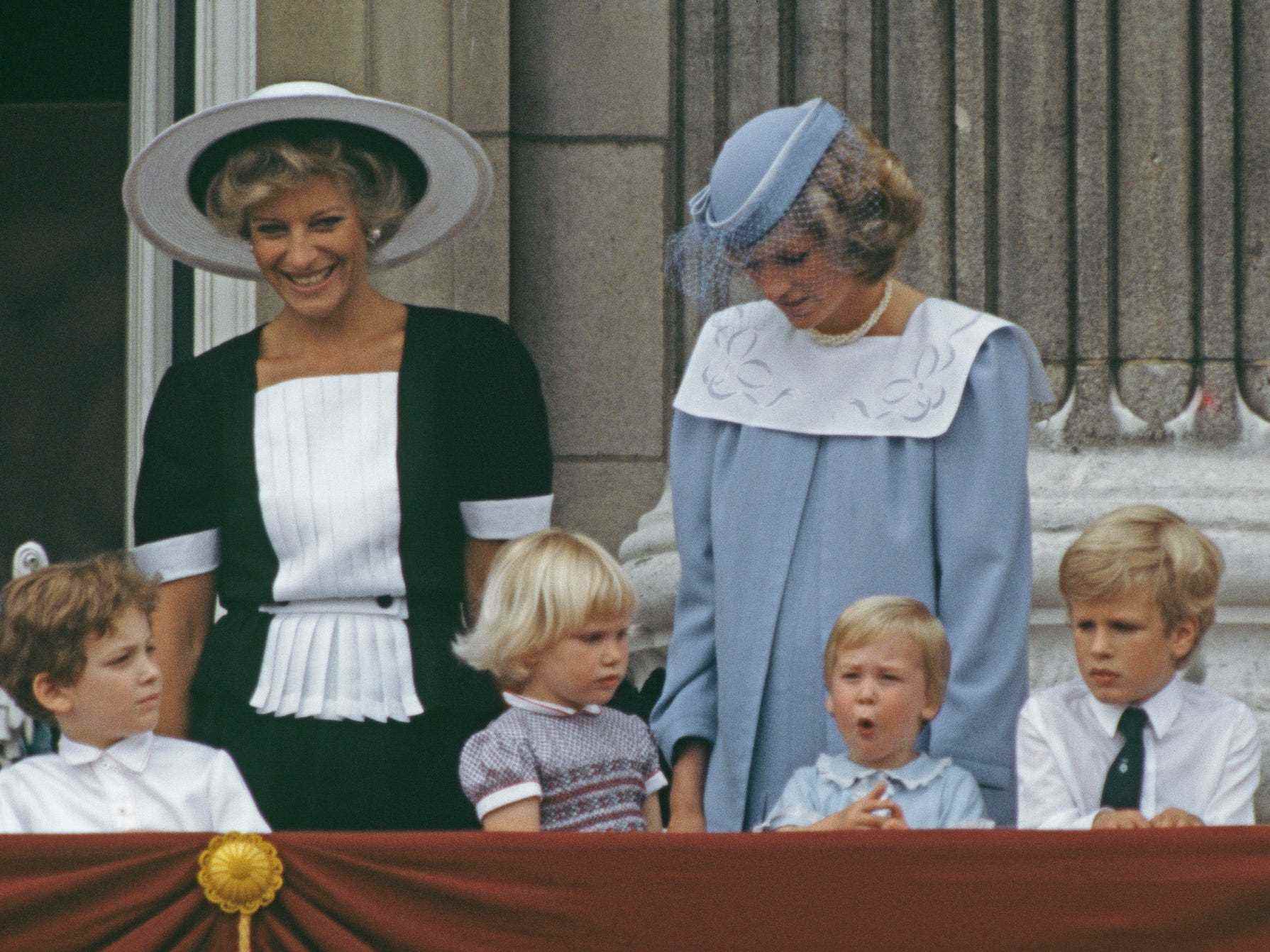 Prinzessin Diana und Prinz William bei Trooping the Colour 1984.