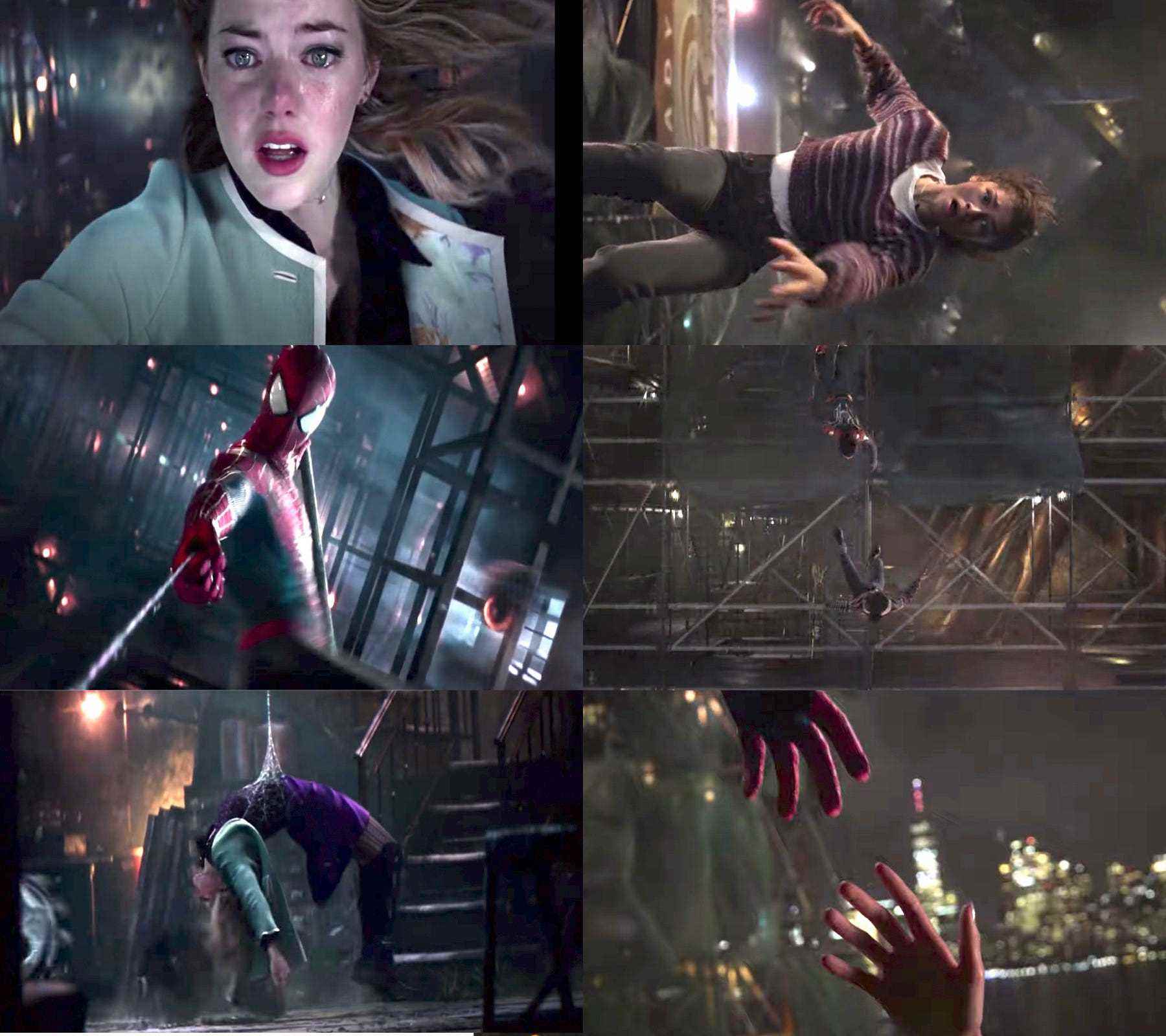 Emma Stone als Gwen Stacy in „The Amazing Spider-Man 2“ und Zendaya als MJ in „Spider-Man: No Way Home“.