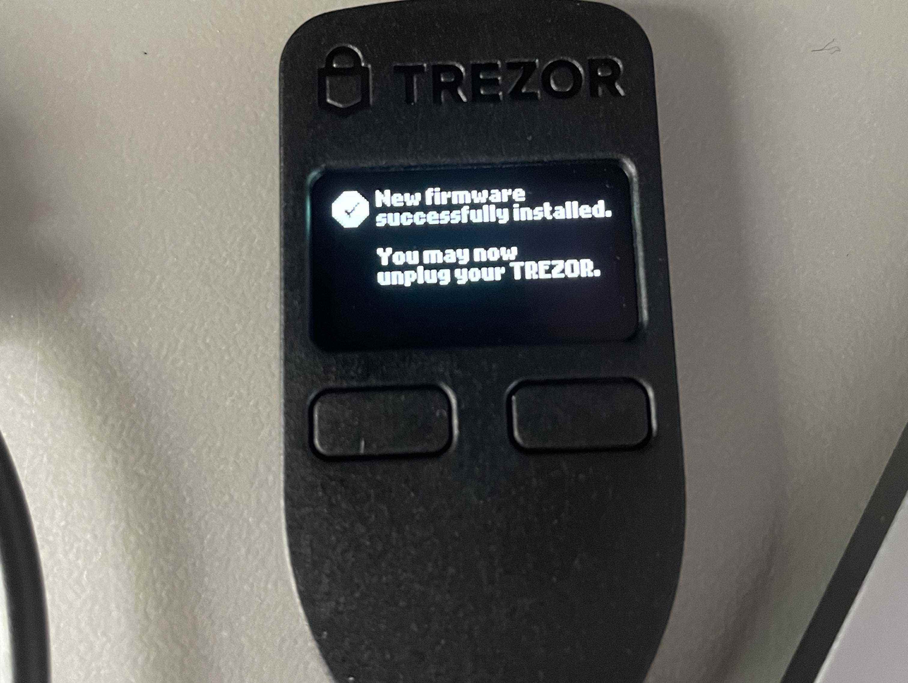 Firmware auf Trezor Model One installieren